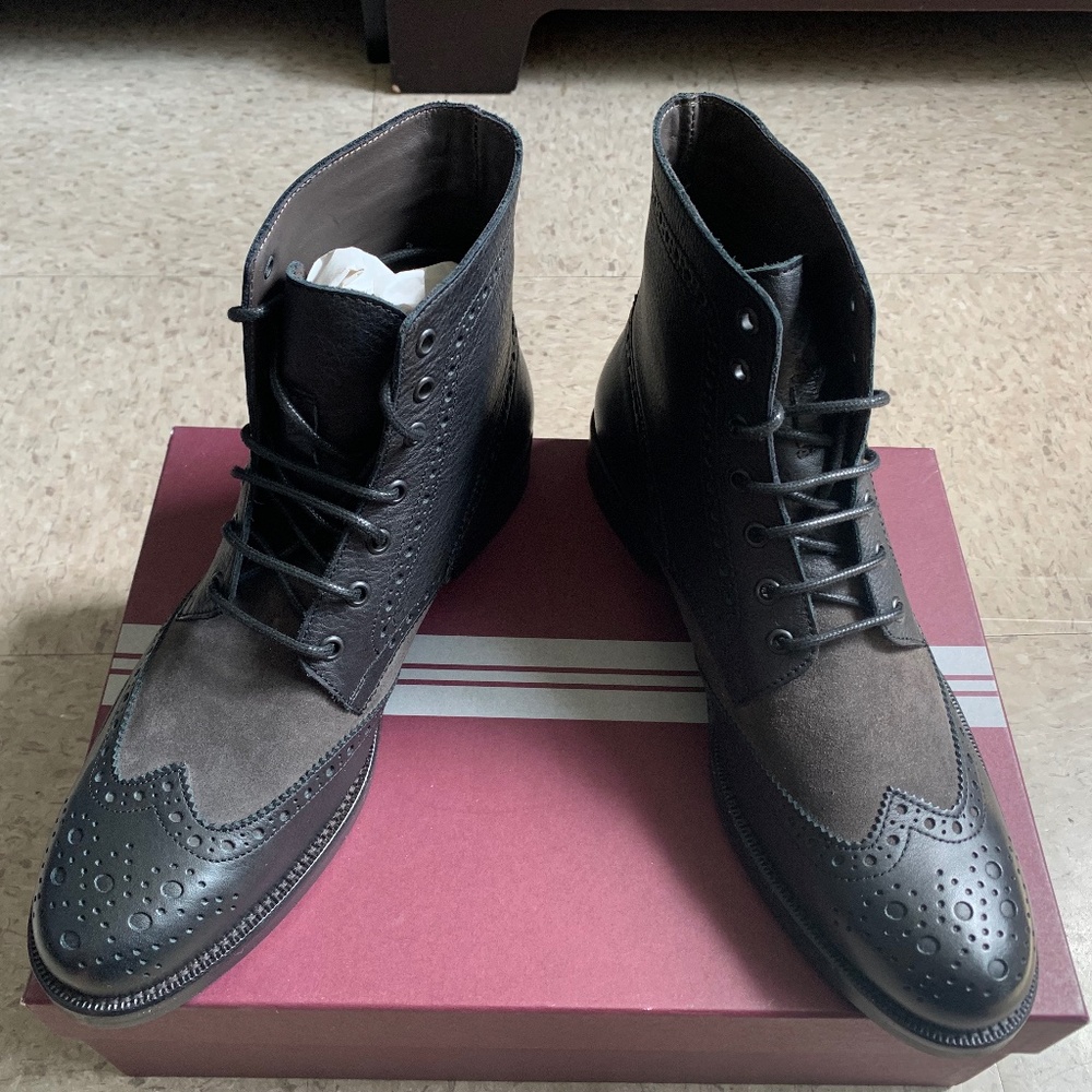Brunomagli - Fedro Black Combo Boots Size 9.5 Men